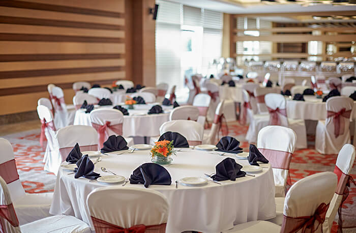 romanticgateway's tweet photo. Coral sashes, navy napkins and round tables dressed for a crowd — Turyaa Chennai handles the details so your event can focus on the moments that matter. 
>>https://t.co/RxmEWdgR4a
>>https://t.co/VDRKugOiT9
#TuryaaChennai #BestWeddingHallsinChennai https://t.co/PXaPkRGNui
