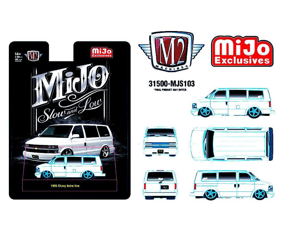 M2 ウォルマート限定 - 1995　シェビー・アストロバン M2 Machines MiJo Exclusives 1995 Chevrolet Astro Van Custom Slow