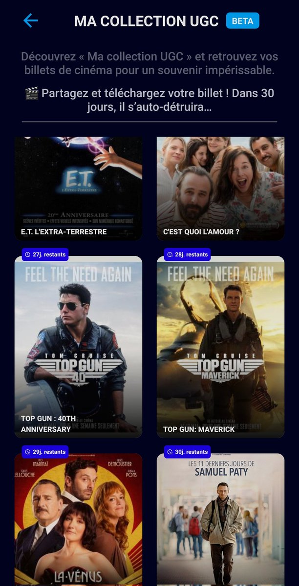 B612CX's tweet photo. Bonsoir @UGCcinemas 
Pourquoi ce ticket alors qu'il existe une affiche ? 
En plus, dans la liste des tickets, on voit bien l'affiche, mais quand on clique dessus pour le télécharger, on a ça.

Ça fait tache à côté des autres 🙄🙁 https://t.co/UpTLe3nGgT