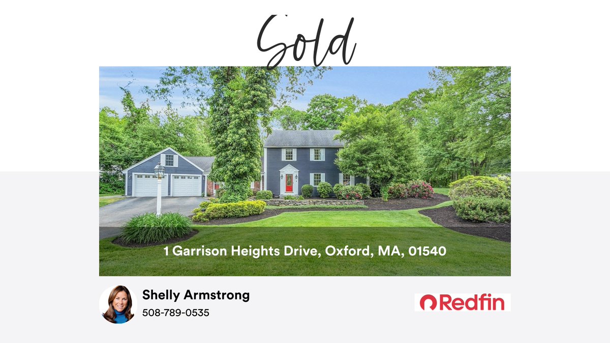 ArmStrongTeamRE's tweet photo. 🛌 4 🛀 4 🚘 10
📍 1 Garrison Heights Drive, Oxford, MA, 01540

My latest sale on RateMyAgent.
RES 9067481
https://t.co/urQcPZp5jC

...
#ratemyagent #realestate #Redfin https://t.co/7mswrblP7q