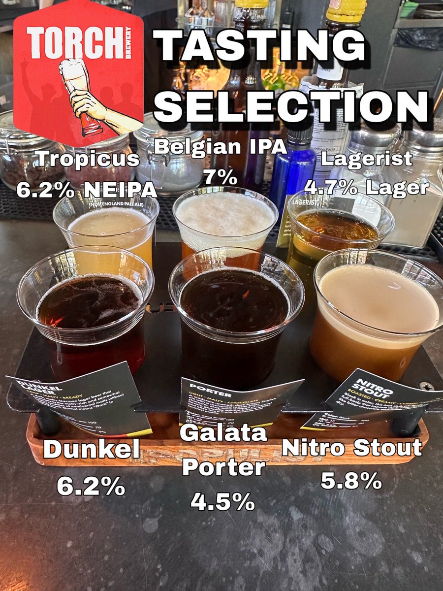 BeerPrimeUK's tweet photo. Just a couple of hours free today in Istanbul, so I headed to The Populist Galataport, which is a Torch Brewery taproom, and had 7 of their beers - a taster selection of 6 of them, then a half of the Imperial IPA. Decent beers! https://t.co/FqQVr4wHGF