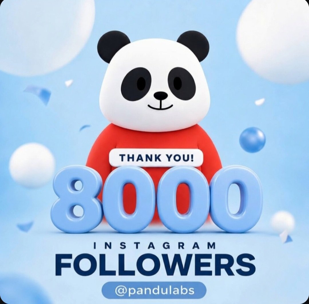 pandulabs's tweet photo. 🚀Huge milestone update — just 4 days later!  

We’re beyond excited to share that we have now officially crossed 8,000 Instagram followers!  

That’s +1,000 new Pandas in just 4 days   

This journey means the world to us. Every follow, like, comment, and share fuels our mission and reminds us why we love building the $PANDU community. 
Thank you for believing in us, for the incredible energy you bring, and for growing with us every step of the way.  

We’re just getting started — and we can’t wait to celebrate even bigger milestones together!   
🌐 https://t.co/Ti4ov2MeKd