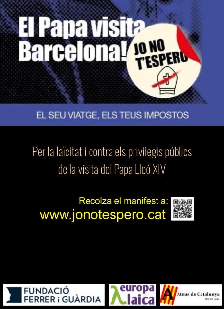 ateus's tweet photo. Coincidint amb la visita a Barcelona del màxim responsable de l’Església catòlica el pròxim mes de juny, volem reafirmar el nostre compromís amb la laïcitat com a principi fonamental de convivència.

Si tampoc l'espereu, podeu adherir-vos al manifest aquí: https://t.co/LQl9tf7vHh https://t.co/fEuG44KAaU