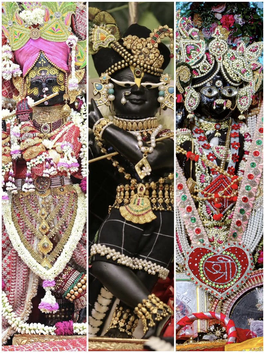 GitaInspire's tweet photo. बृज के तीनों ठाकुर के मनमोहक दर्शन 🙇🏻‍♀️ https://t.co/FK3QZIPdti