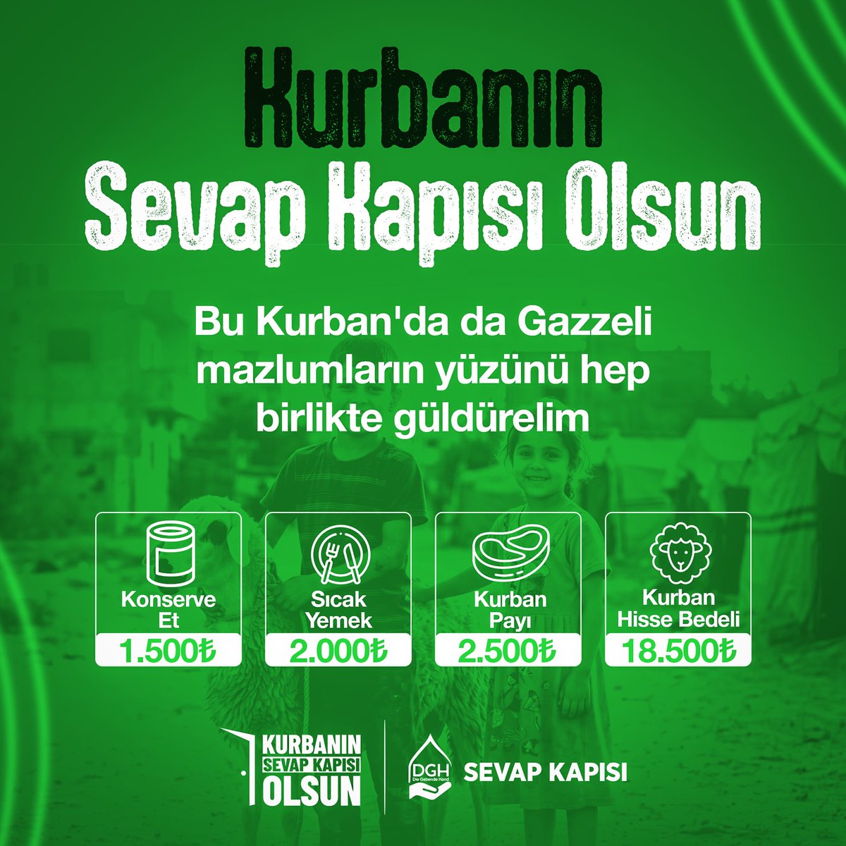 dgh_sevapkapisi's tweet photo. Kurbanın Sevap Kapısı Olsun!

Bu Kurban'da da Gazzeli mazlumların yüzünü hep birlikte güldürelim

Kurban Hisse Bedeli: 18.500₺

🌐 Online bağış için:
https://t.co/cNzrysvHAQ

📞 İletişim: 0322 911 0350

#GazzeyiUnutma
Kurbanım SevapKapısına https://t.co/COn3LrtPYn