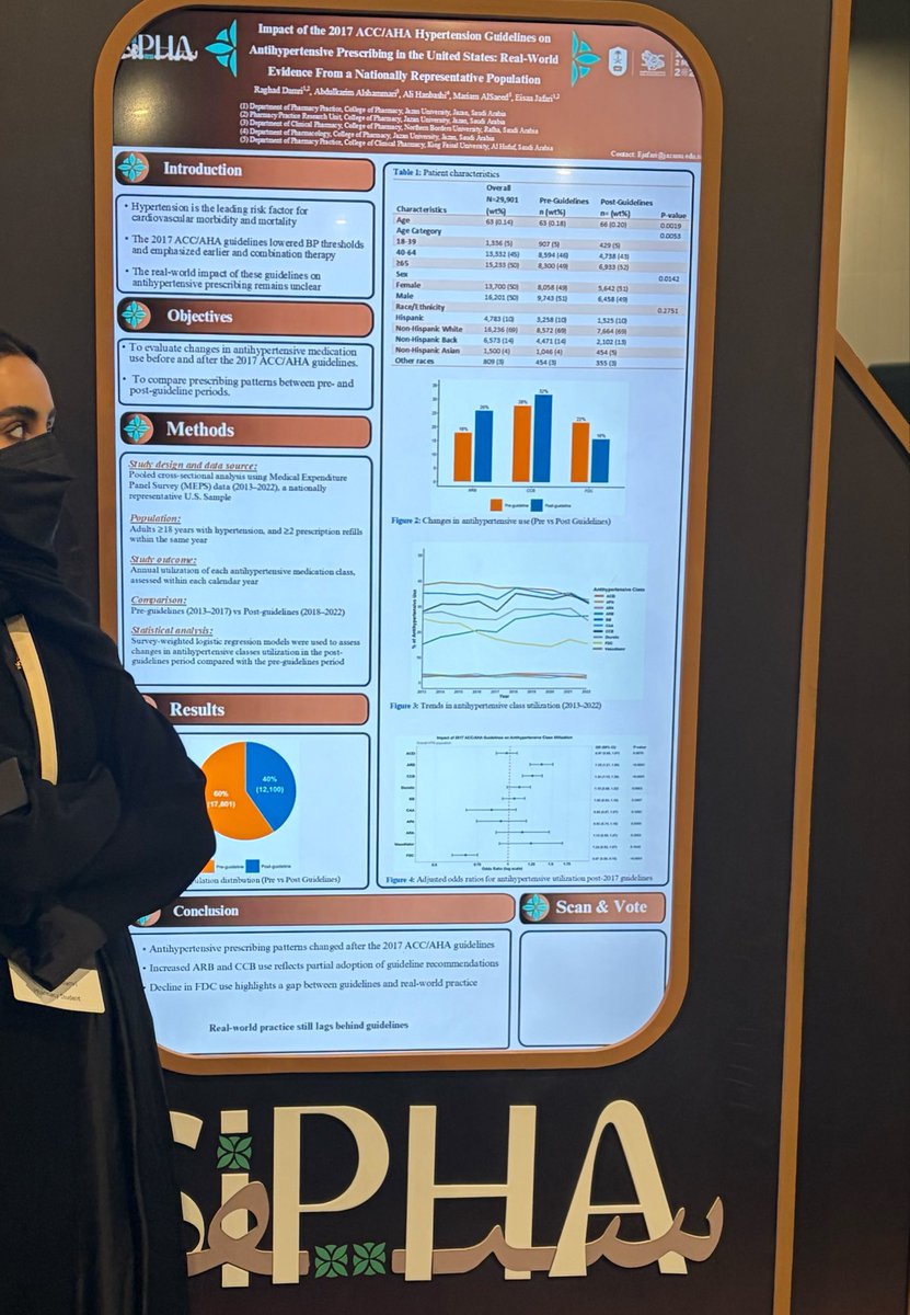 12Rixe's tweet photo. Very grateful to have participated in #SIPHA2026 as a poster presenter 

As a fourth-year PharmD student, presenting two research posters at one of the largest pharmaceutical conferences in Saudi Arabia was truly an honor and a milestone I’ll always be proud of ❤️ https://t.co/RpGKXD6BOA