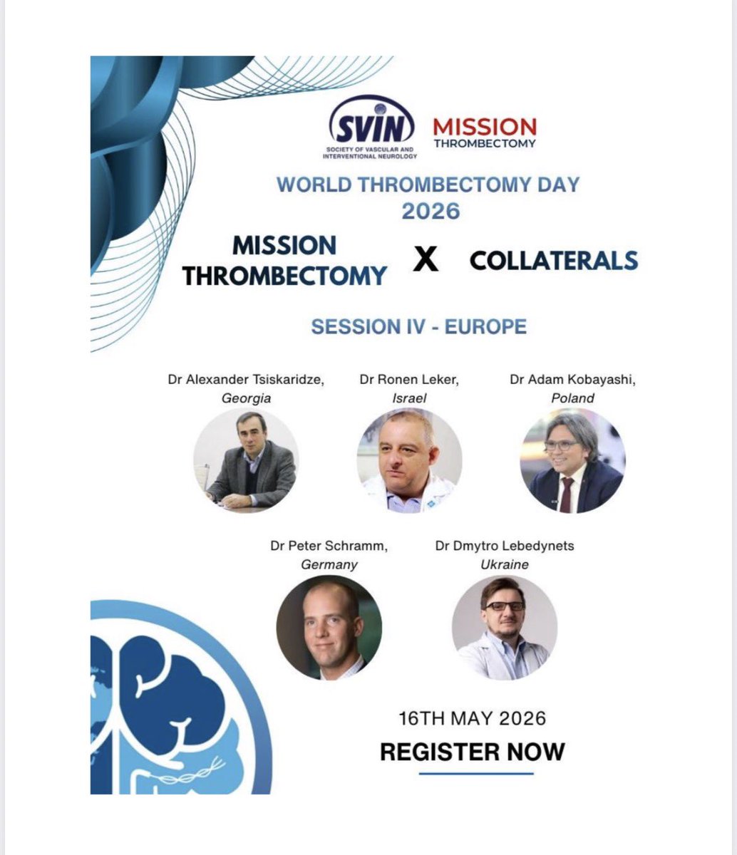 USMS_UA's tweet photo. Proud to represent Ukraine at @svinsociety Mission Thrombectomy – World Thrombectomy Day 2026, sharing our experience of delivering acute stroke care when the system itself is under attack. https://t.co/ySLPnMjx5K