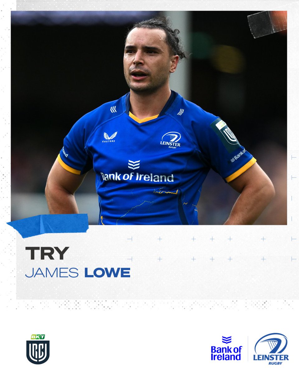 leinsterrugby's tweet photo. ⏱️ | 64'

TRY! James Lowe gets his 69th Leinster try on his 99th Leinster appearance! He is now level with Shane Horgan for the all-time Leinster record! 🤩

🔵🔵 68-7 ⚪️⚪️

#LEIvOSP #NeverLessThanEverything https://t.co/KFllwJIR3s