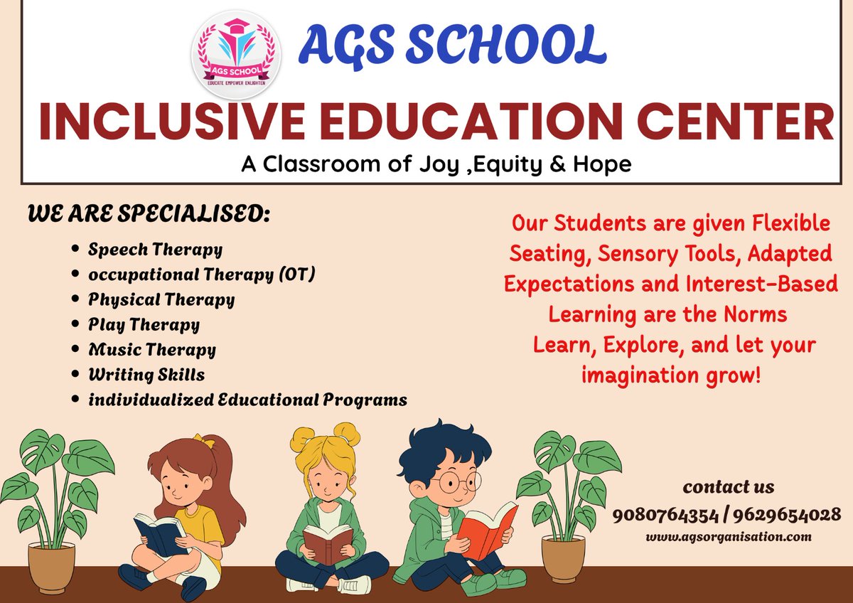 agseducation's tweet photo. "Where everyone belongs! 🌟 Our inclusive classes are designed to support every student's success. #InclusiveEducation #Belonging #AGSSCHOOL #pallikaranai #admissionsopen https://t.co/xC183GzMho