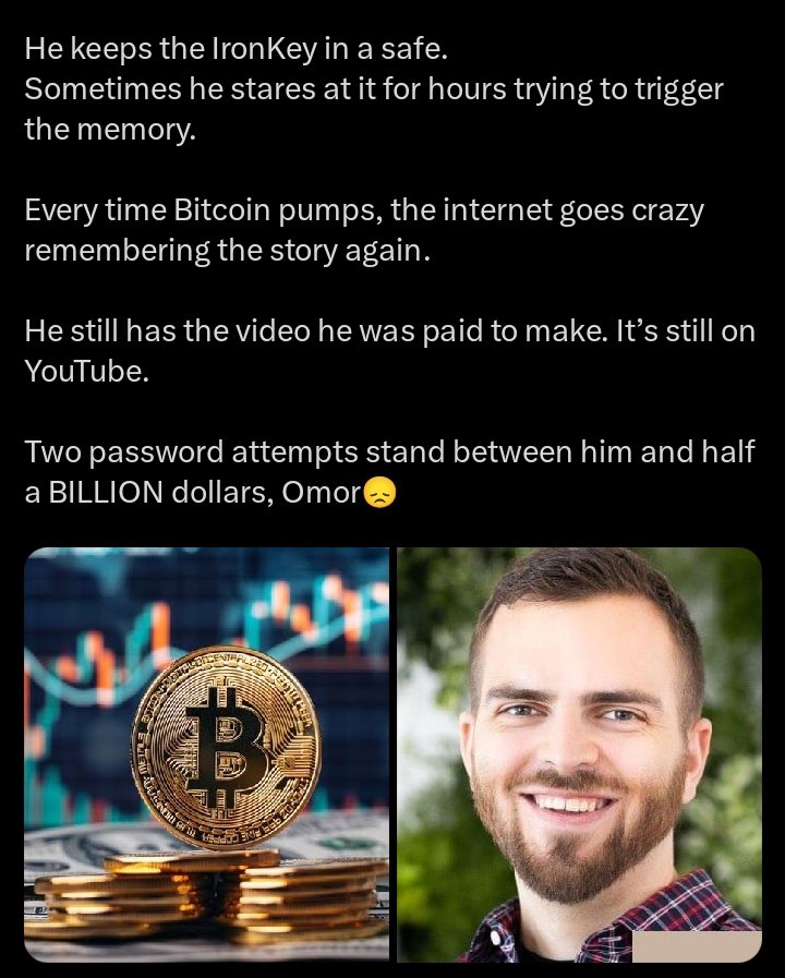 Micheal_iSphere's tweet photo. 🚨Meet the man who has 7,002 Bitcoin (~$550M), but doesn’t have acces to it…
Back in 2011, a Canadian programmer named Stefan Thomas was paid 7,002 BTC to make a simple “What is Bitcoin?” video.
Read more in photo 👇
#crypto #BTC #Keyphrase https://t.co/HrOD4uEtIO