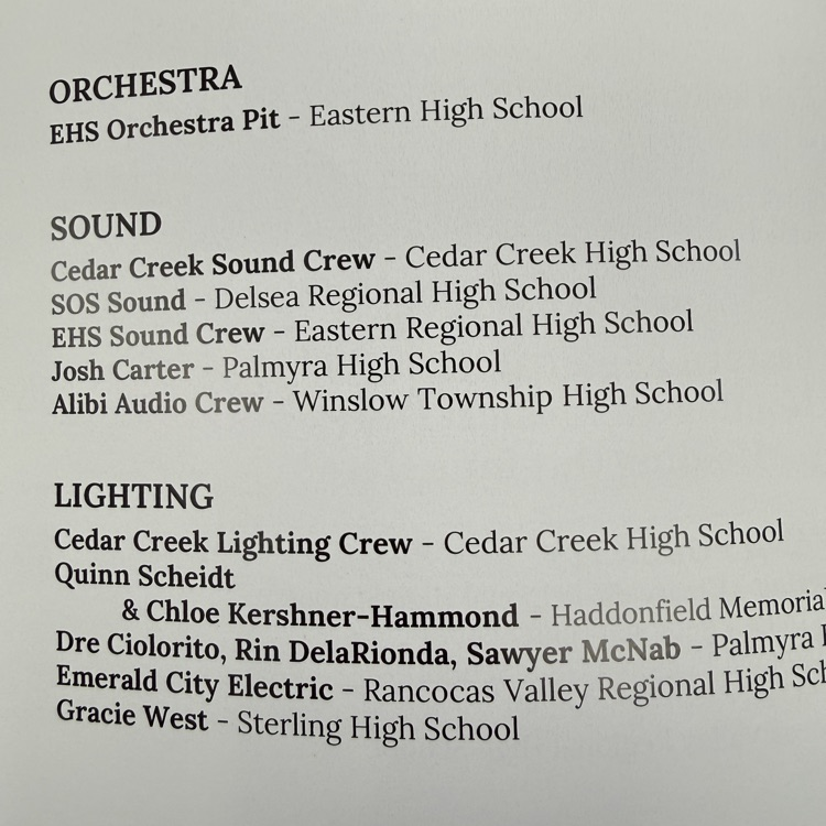 GEHRHSD's tweet photo. Lots of nominations for all 3 GEH schools today at the SNJ Cappies Awards Gala! https://t.co/S0xjYcz8HS