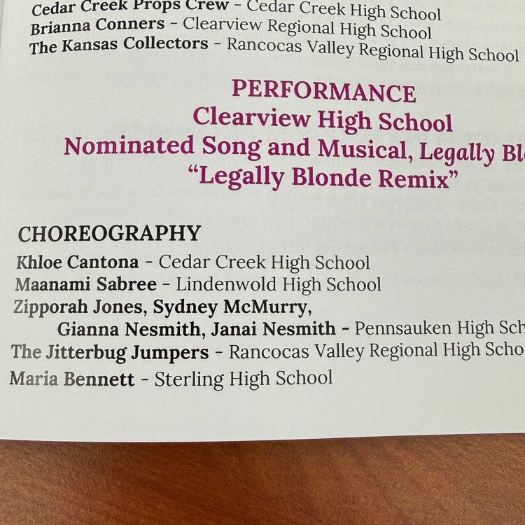 GEHRHSD's tweet photo. Lots of nominations for all 3 GEH schools today at the SNJ Cappies Awards Gala! https://t.co/S0xjYcz8HS