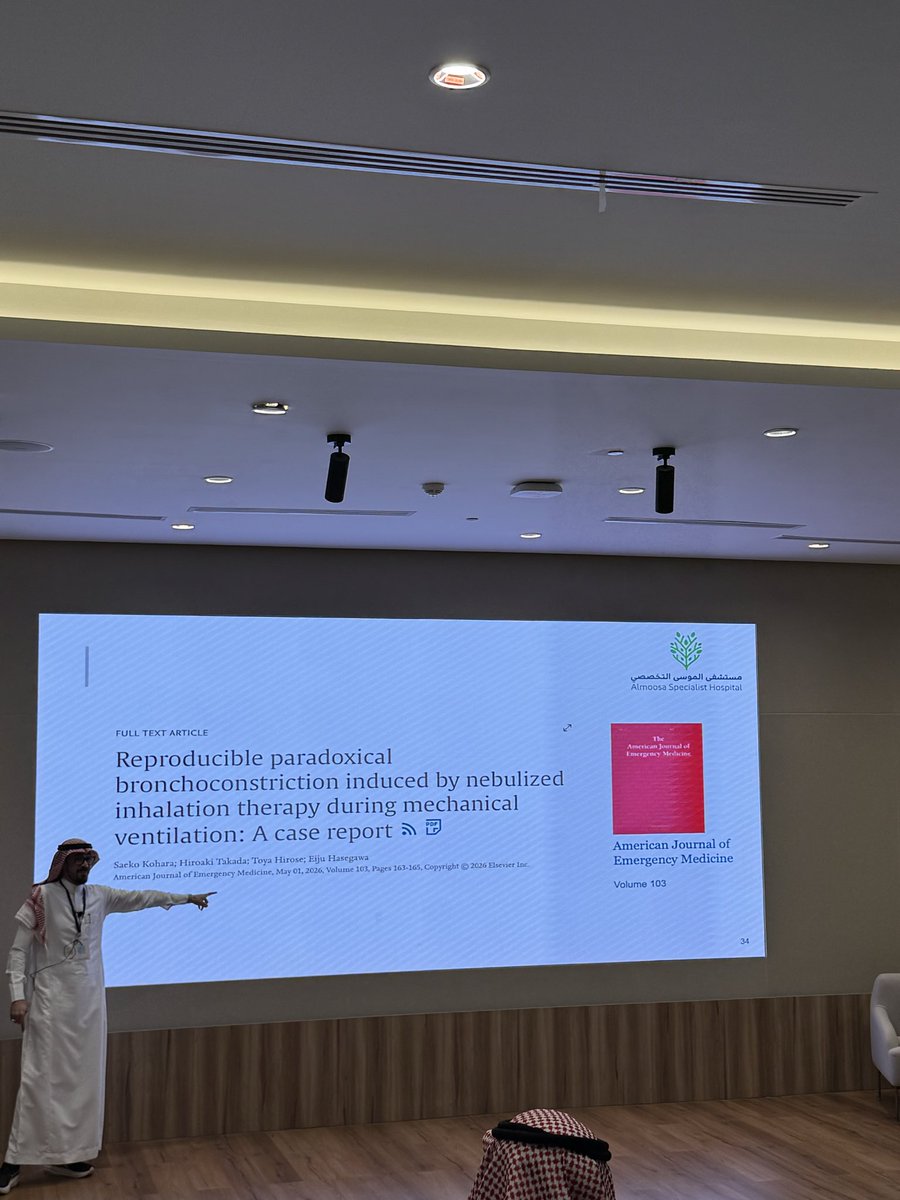 MohammedAlrizq5's tweet photo. Grateful to have attended the “Aerosol Therapy: Basics and Updates” course at Almoosa Health Group.  
An insightful experience that enhanced my understanding of aerosol delivery methods, clinical applications, and the latest updates in respiratory care. https://t.co/wHnqlmkjhO