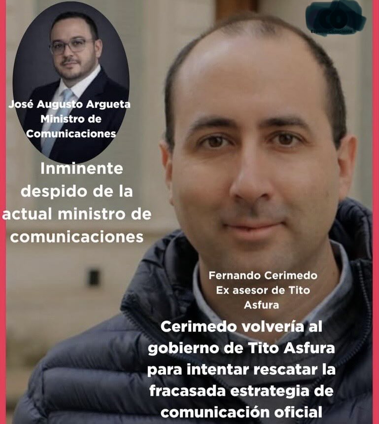 darocohn's tweet photo. Fuentes palaciegas afirman que la continuidad del ministro de comunicaciones y estrategia pende de un hilo por los nulos resultados en ese campo. Eso pasa por poner neófitos en comunicación. La gota que rebalsó el vaso fue el manejo de la arrastrada de la GHP a periodistas de TSI https://t.co/ZsJVSazpKj