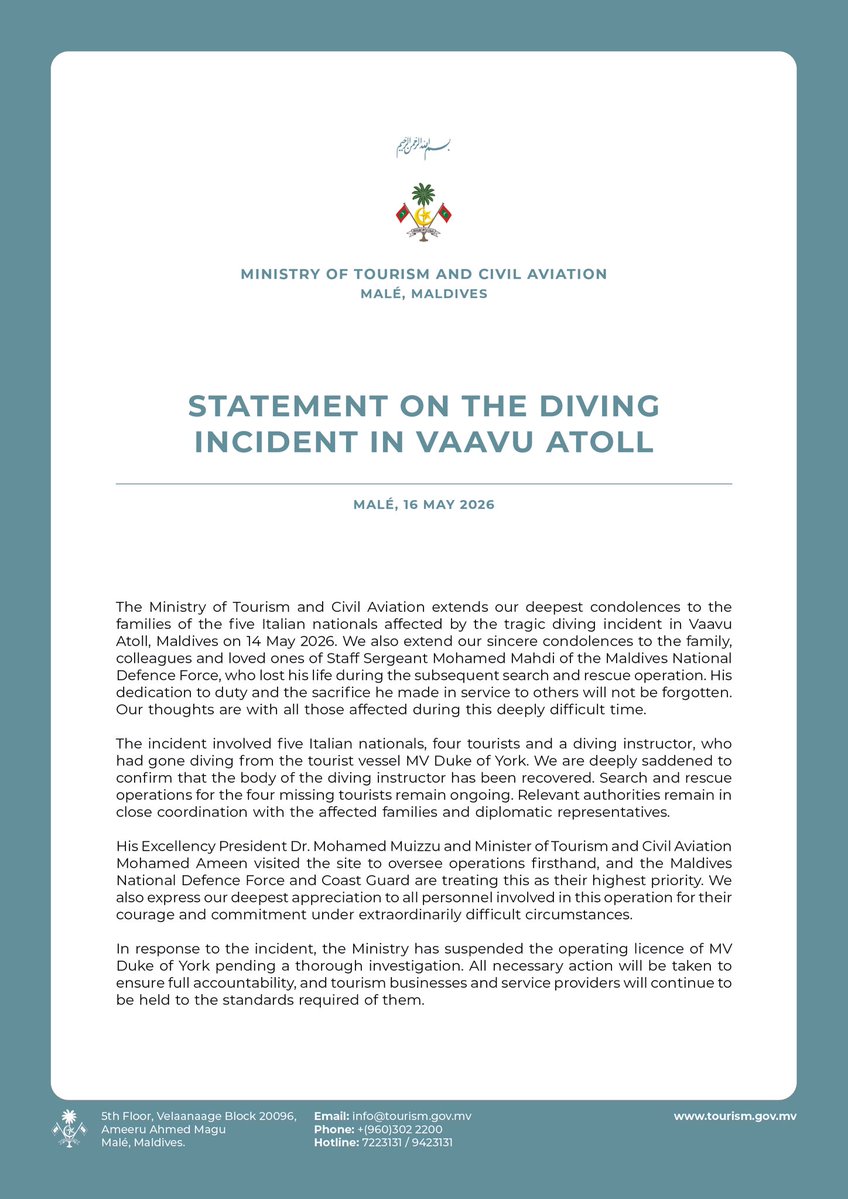 Ministry of Tourism and Civil Aviation tweet media
