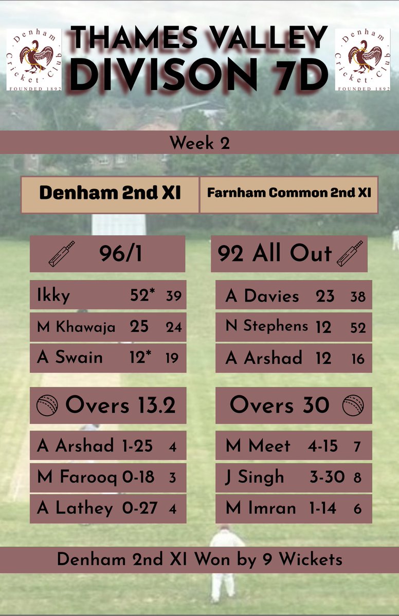 Denham Cricket Club tweet media