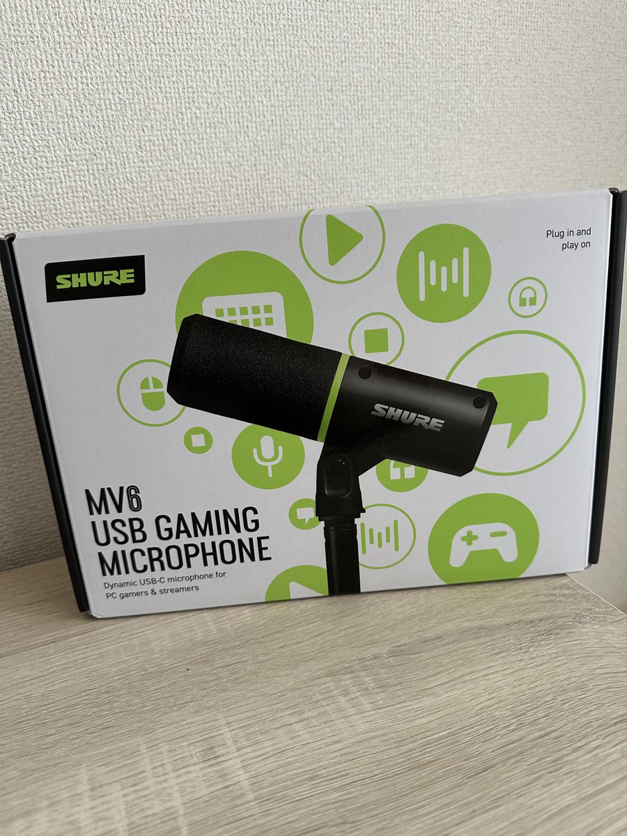SHUREのMV6届いた！ コンデンサーマイクから変えたから部屋の反響音