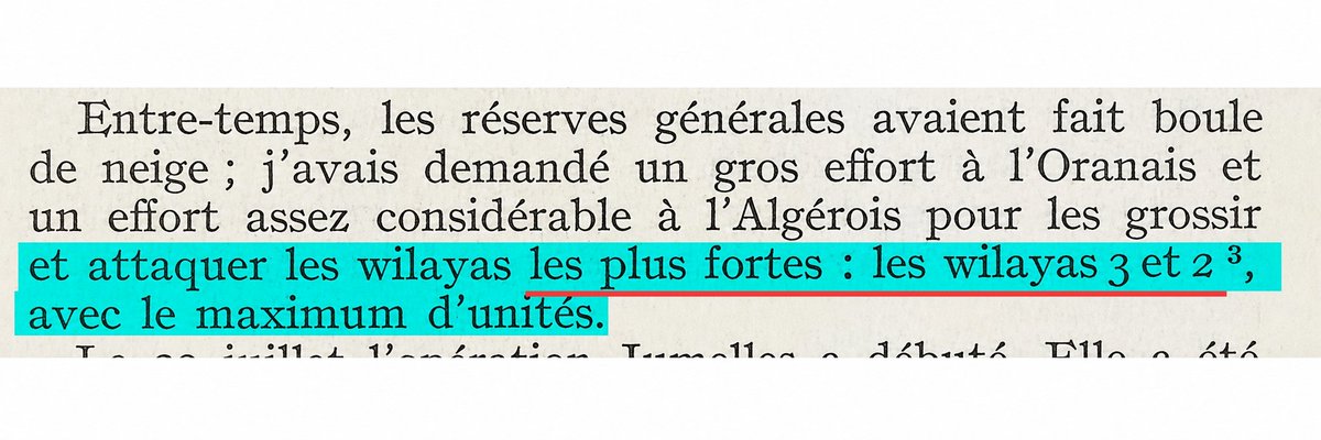 Quinquegentiani's tweet photo. Selon le général Maurice Challe, -commandant en chef- de l’armée française, les wilayas les plus fortes pendant la guerre d’Algérie étaient la wilaya 3 (Kabylie) et la wilaya 2 (le Nord Constantinois). Il l’écrit dans ses mémoires, Notre révolte, page 120. https://t.co/GtQxja670R