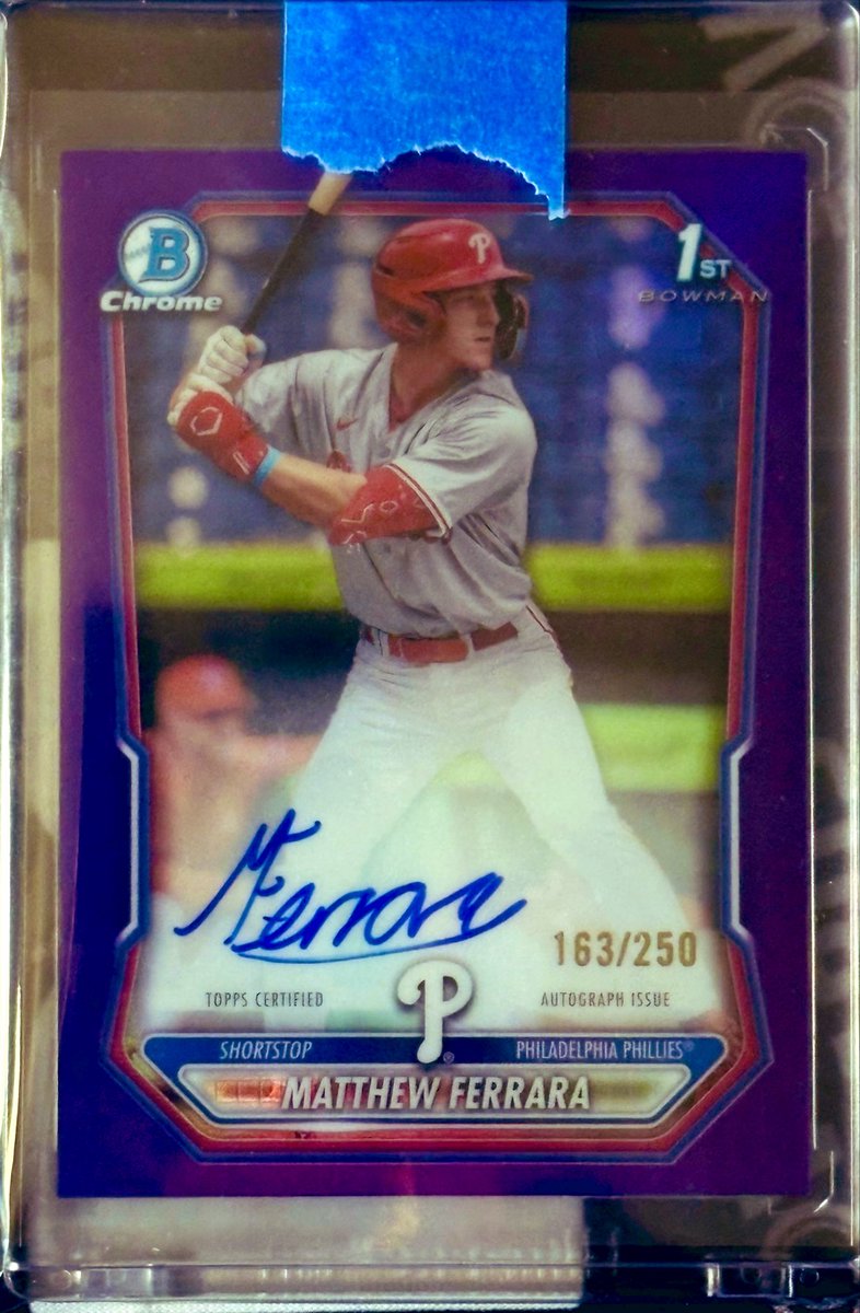 TresorSports's tweet photo. Monsters pulled from 1 #Bowman #Baseball Hobby Box!
#KevinMcGonigle Under The Radar Orange #Refractor /25 (ODDS = 1:4811)
#KadeAnderson #Packfractor /89 (1:1711)
#MatthewFerrara #Autograph Purple Refractor /250 (1:282)
#Dodgers = #Ohtanti & #Betts
#AllForTX #TridentsUp
π₯βΎοΈ https://t.co/MzkPTsxTBM