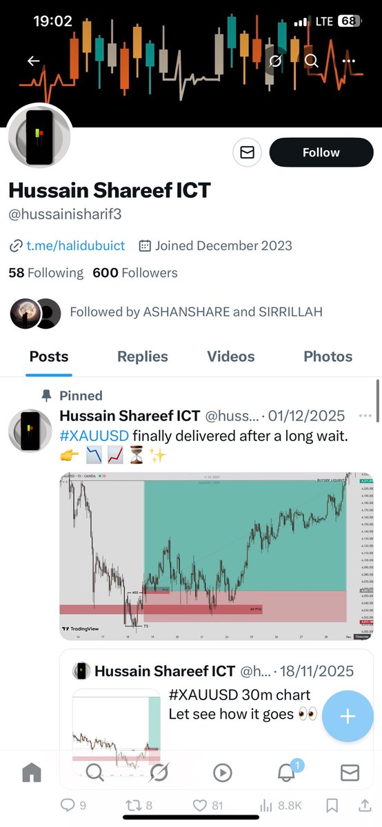 Trade5Smart's tweet photo. @sirrillahfx @sirrillahforex @Hussaini_YS @Iamashanshare @hussainisharif3 Done https://t.co/2Nynpyf1nG