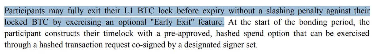 Stacks's tweet photo. "But your BTC is locked for 6 months."

The whitepaper includes an early exit option. Request your BTC back at any time. Returned at the next Bitcoin block, ~10 min.

You forfeit remaining yield. Not principal. https://t.co/yBz1DWrX8L