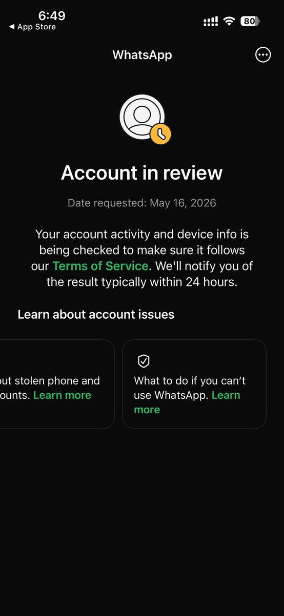 CryptofxOG's tweet photo. My WhatsApp just got banned

Pls help me send a mail to WhatsApp support to unban my WhatsApp 08164669707.

The mail: support@whatsapp.com

My number: 08164669707

Kindly help me retweet too https://t.co/8PtiNrP7li