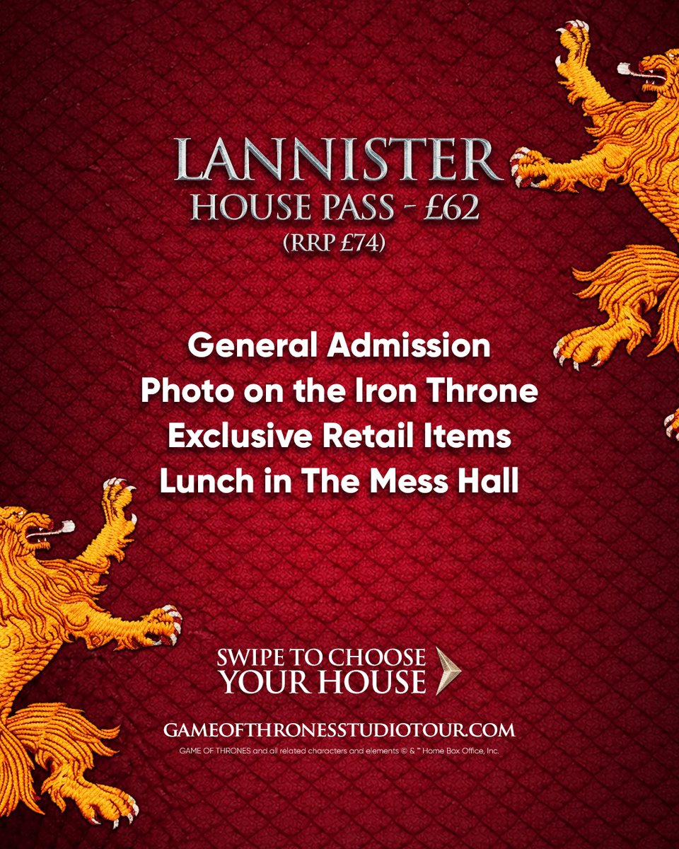 Our Lannister House Pass is designed for those who know what they