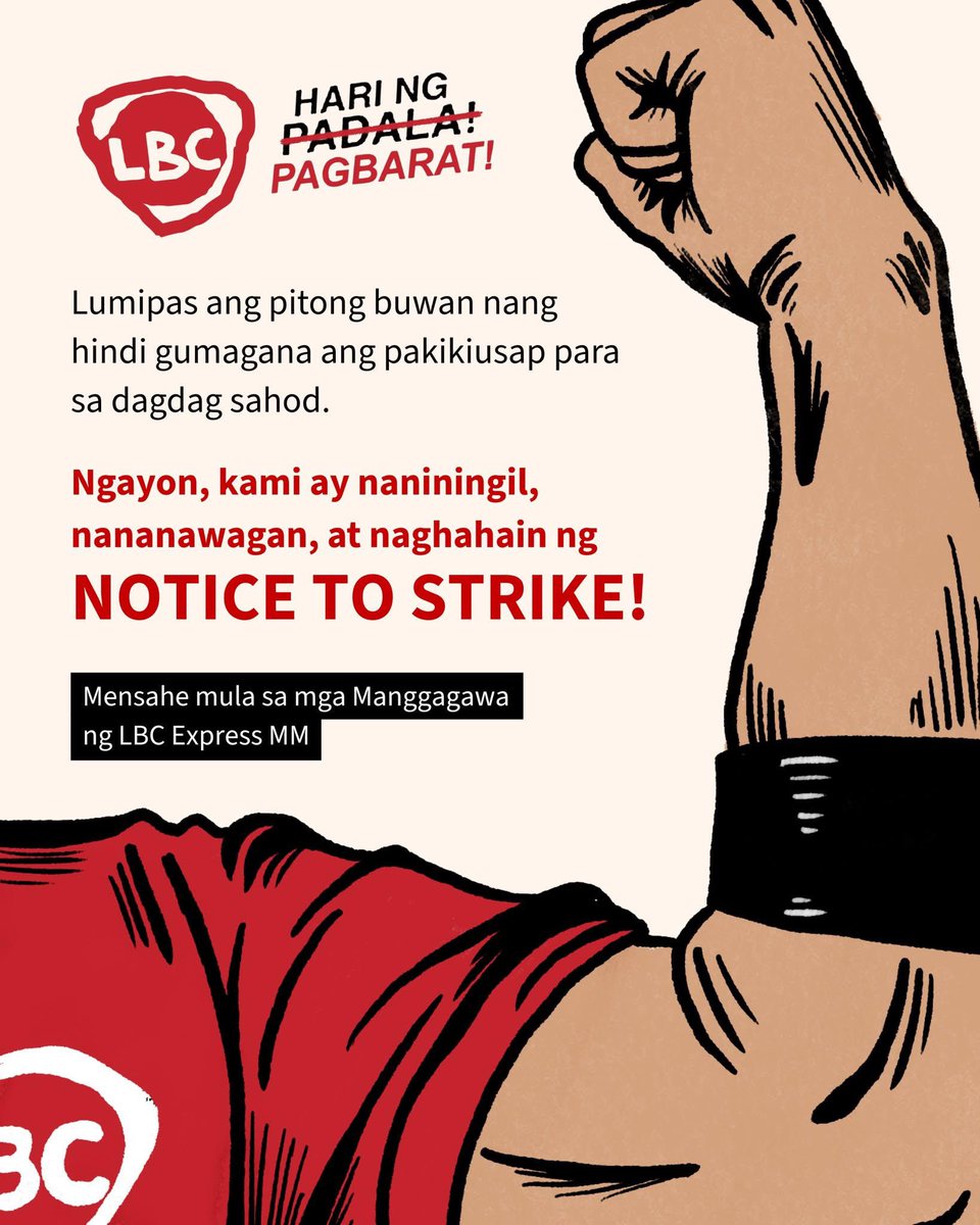 ainanupi's tweet photo. welga ez now !!! mga kasamz makiisa at suportahan natin ang mga manggagawa ng lbc ❤️‍🔥

sahod, itaas ! uring manggagawa, hukbong mapagpalaya !

https://t.co/pQ9C68nVt1 https://t.co/Vpeo9qjPzU