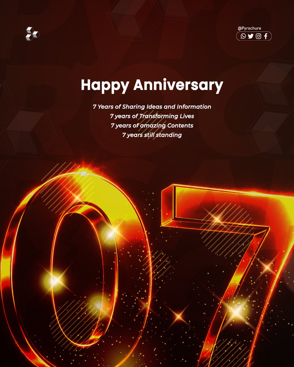 Simplypyrochure's tweet photo. Happy Anniversary to us
To everything Pyrochure, 
we are still standing and Hoping to serve you better
7 years of sharing ideas and information https://t.co/utKoOxnFL2
