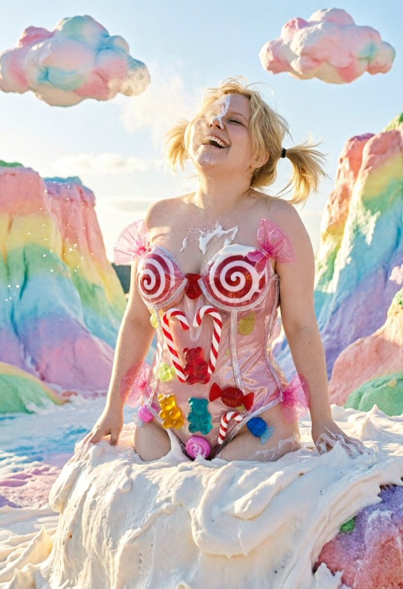 Lizzy1262629's tweet photo. Lost in Candyland and loving every second! 🍭💖 Shiny pink candy PVC in a rainbow crystal cave — who else wants to join me? 😄"

#Candyland #CandyOutfit #ShinyPVC #PinkBodysuit #CrystalCave #LollipopFashion #GummyBear #RainbowCrystals #Pigtails https://t.co/fPn16BoLzr