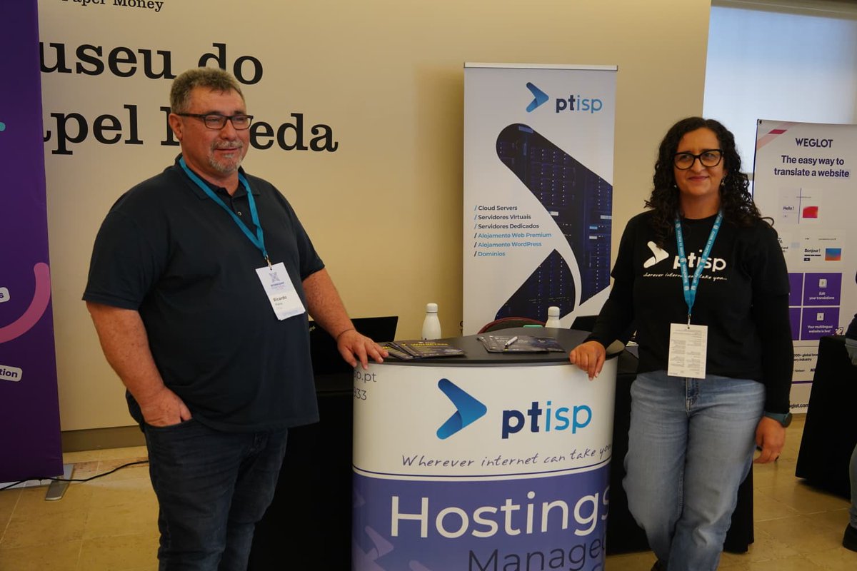 WordCampPT's tweet photo. A @PTisp tem sido um pilar fundamental da comunidade WordPress Portugal. Muito obrigado pelo vosso apoio constante como patrocinador ouro! #WordCampPT https://t.co/VclnzybQ2P