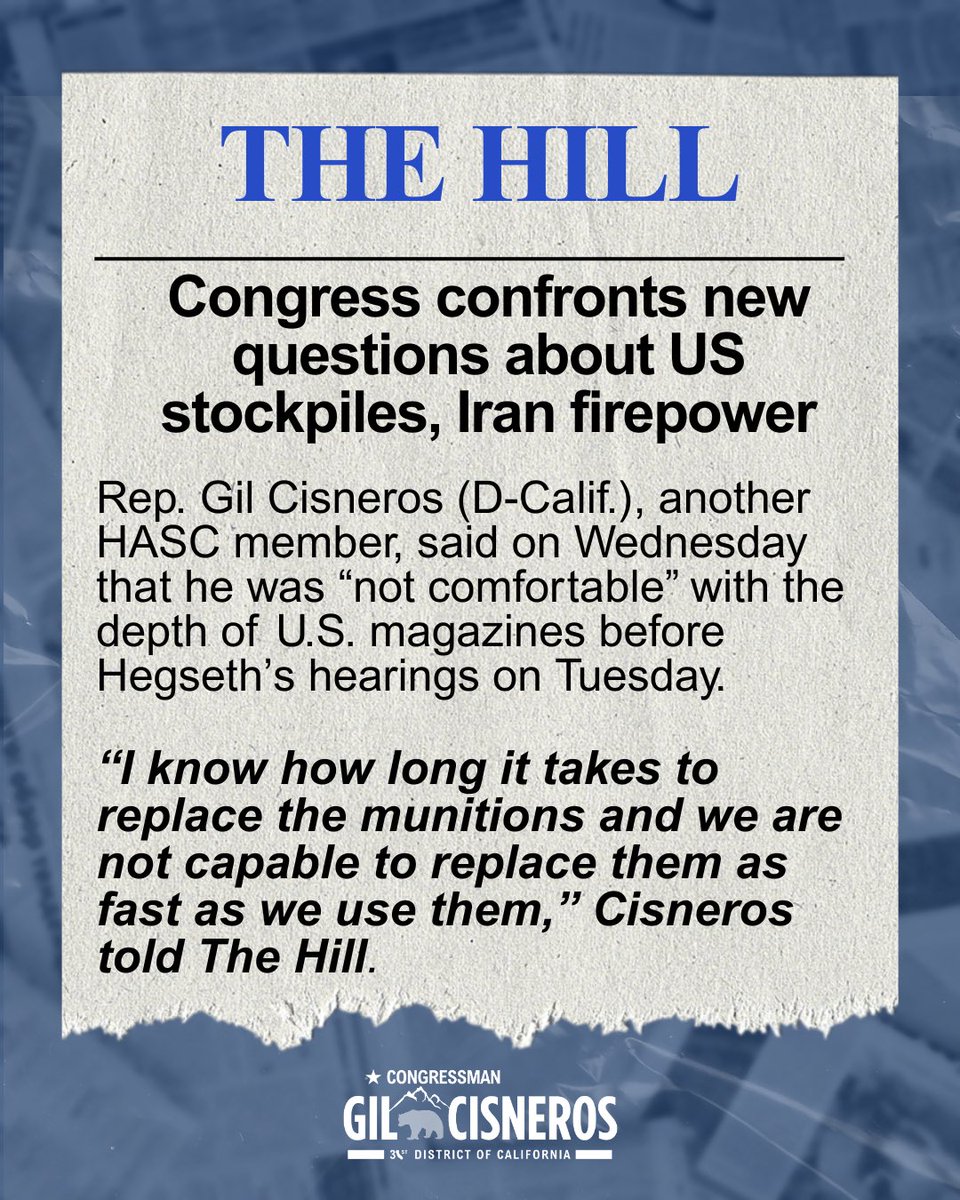 Rep. Gil Cisneros tweet media