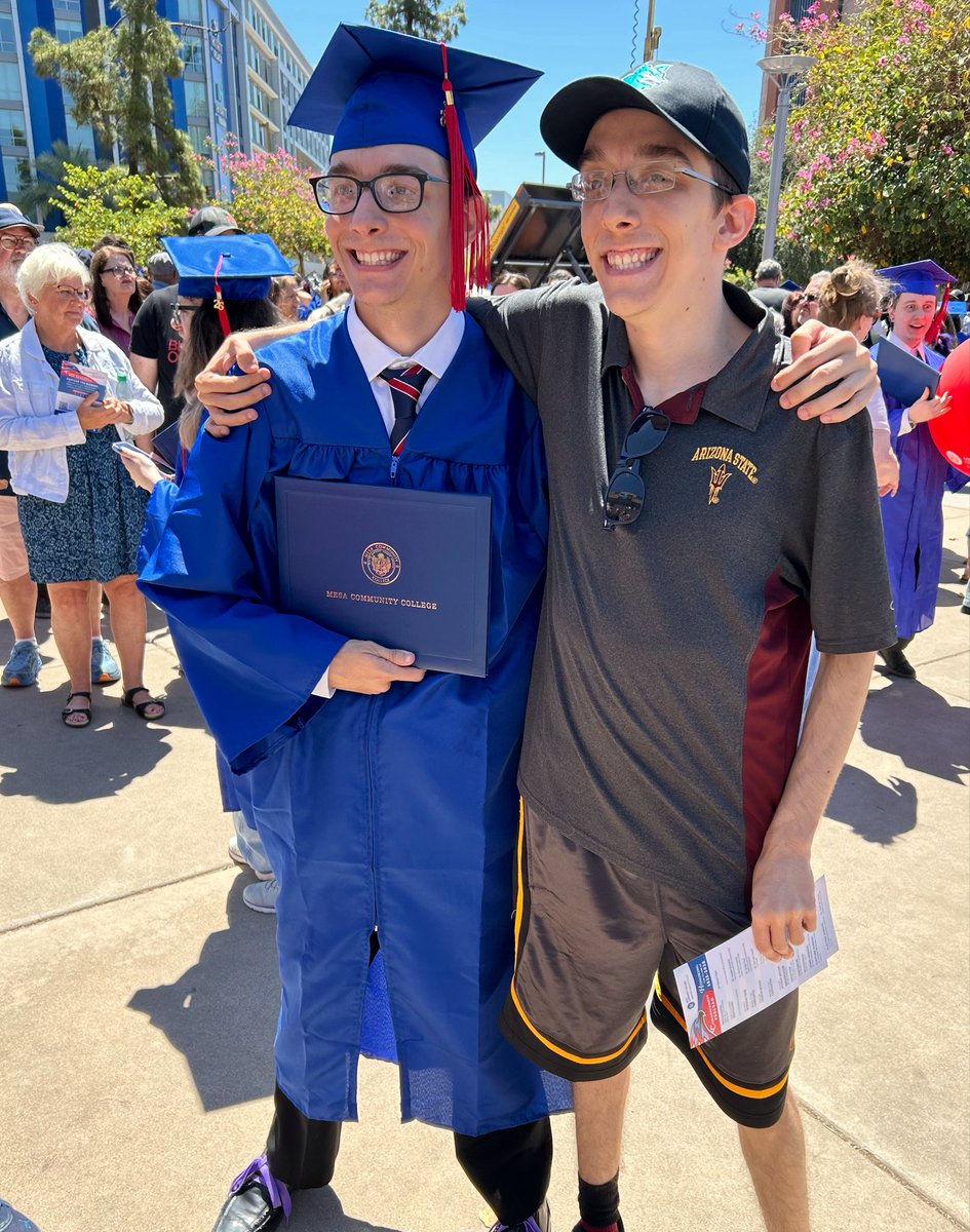 KevinMcCabe987's tweet photo. Congratulations to my guys, @TigerManager and @gilbert12thman College Graduates!! So proud of you guys. AzHS hoop state champions4Ever! Autism = Special Talents! https://t.co/Zc99nZ3Pyi