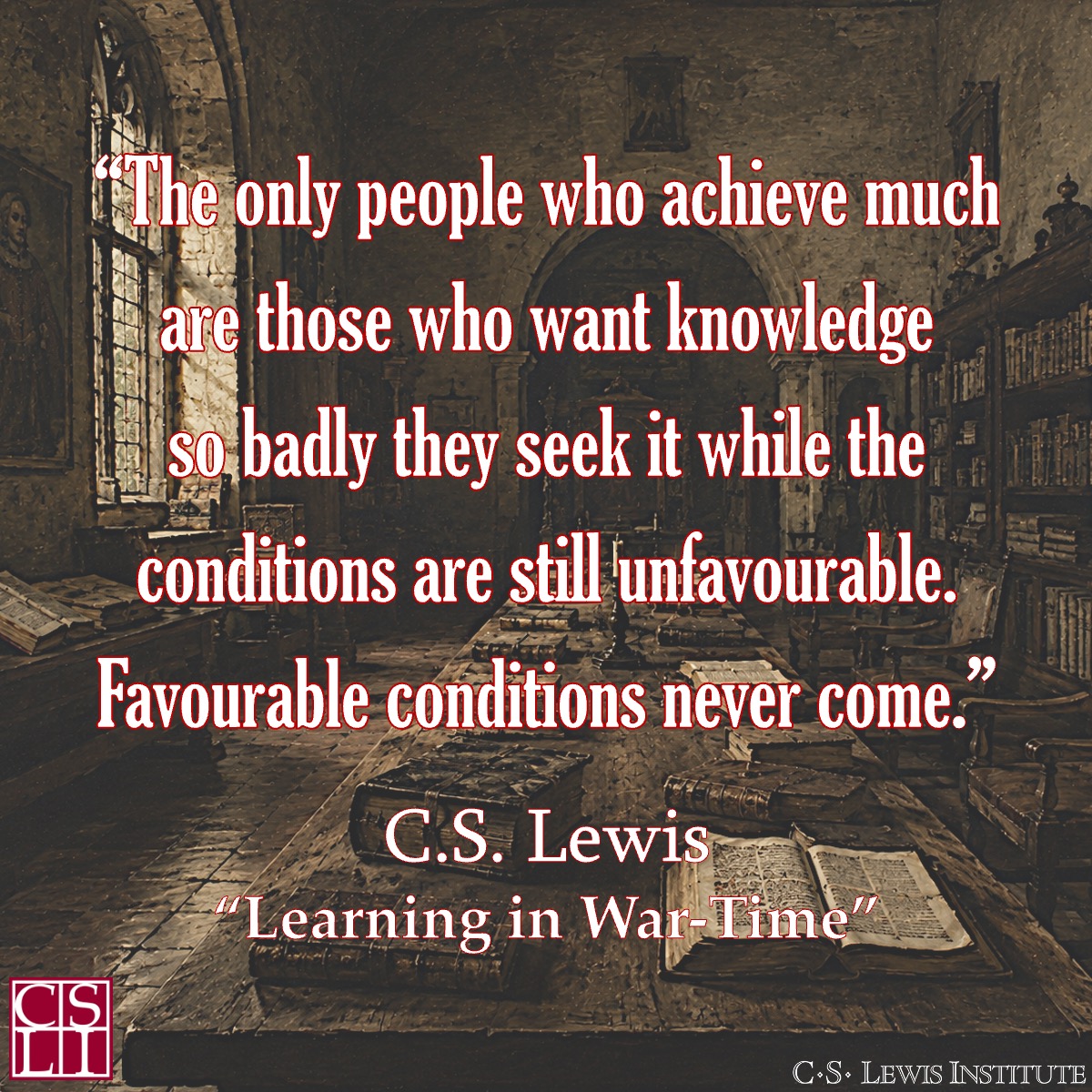C.S. Lewis Institute tweet media