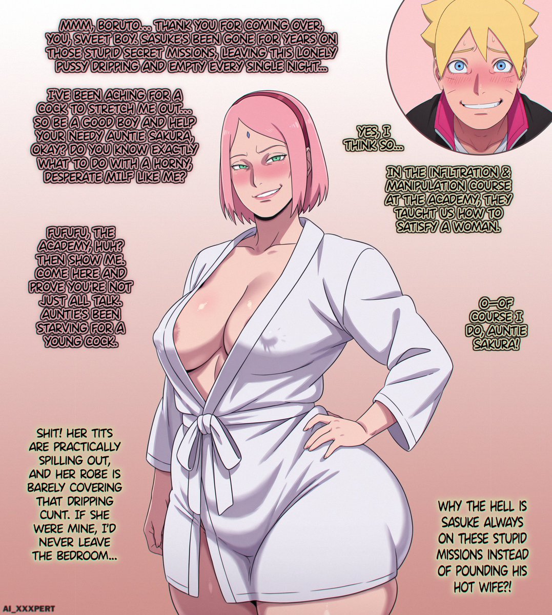 ai_xxxpert's tweet photo. 🔥 Winning idea: Sakura x Boruto

Vote for the next comic idea!
https://t.co/ikjcIsrj9D

Exclusive extra pages on P. 👀 https://t.co/160M2PGZCr