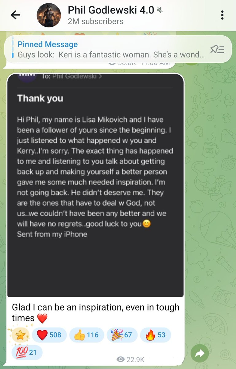 TR_392's tweet photo. Phil Fraudlewski sending emails to himself with a fake email account to show his followers on Telegram that the fake person cares so much about him. In other words, he was a big inspiration to himself ๐
#Morelies #PhilGodlewski
@Shack2daFuture7
@MissBadu
@Virtus_Vincit https://t.co/cMnb2dBFYV