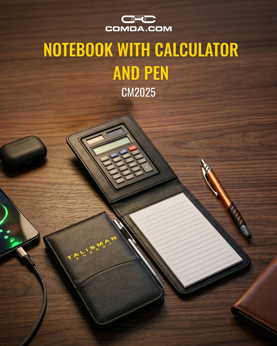 ComdaPromo's tweet photo. When you give a gift this functional, your brand stays front and center every time a client crunches numbers or takes a note.

The sleek design and integrated calculator give this notebook a premium feel that far exceeds its price tag.

Claim yours today: https://t.co/c6RerCvZV3 https://t.co/0wZ3Mfzw3n