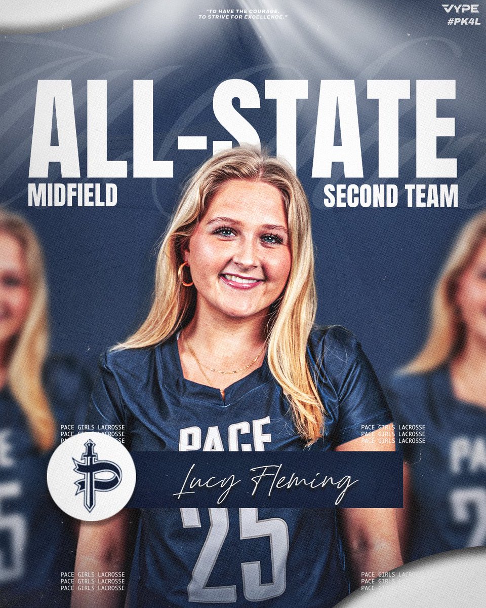 PaceKnights's tweet photo. Congratulations to Lucy Fleming ('27) on her selection as a Second Team All-State midfielder for girls lacrosse. Nice work, Lucy. #PK4L https://t.co/WPNszPBASL