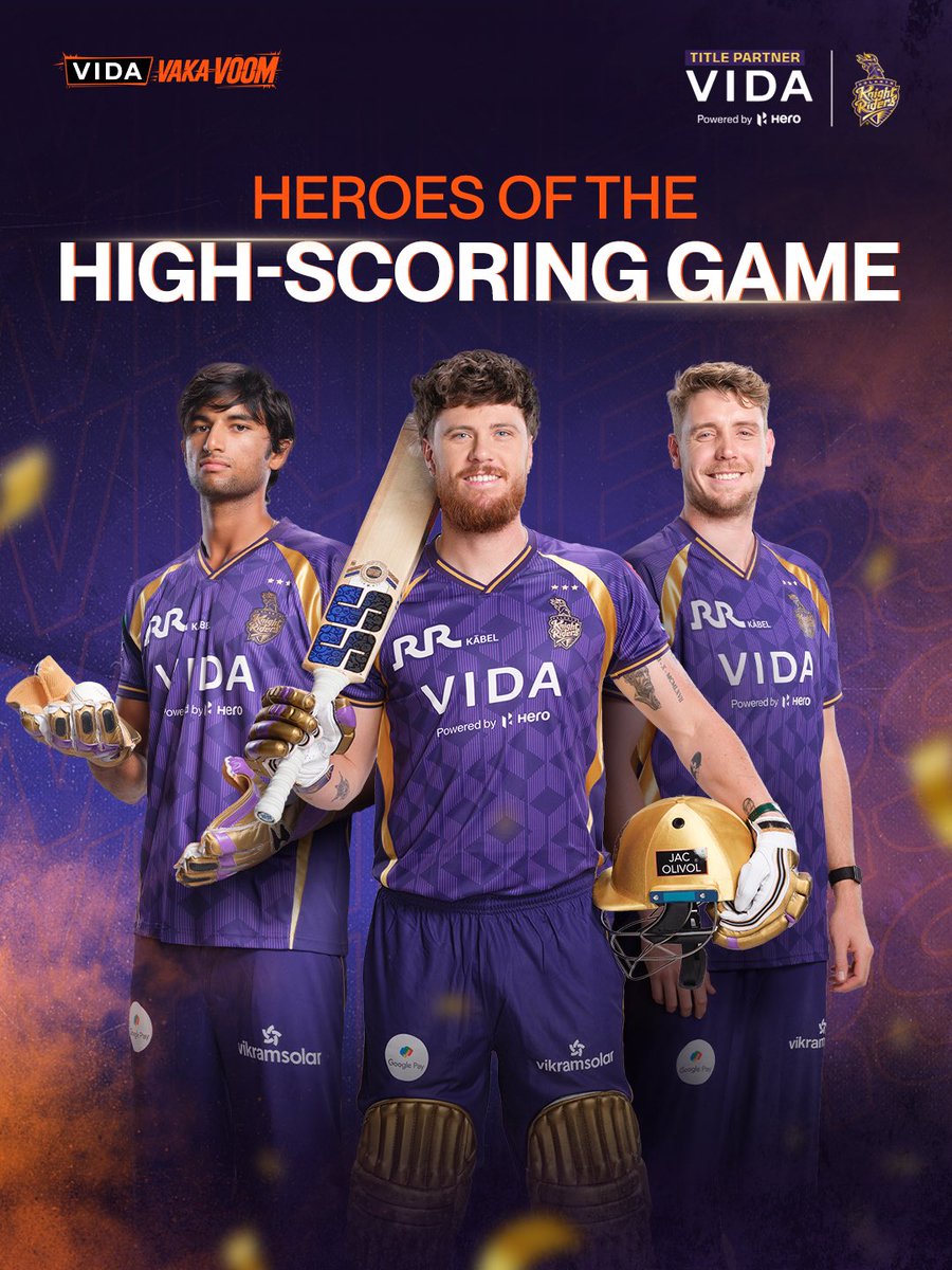 VidaDotWorld's tweet photo. Pure dominance with the bat.⚡

What an electrifying game!

[ KKR, VIDA VX2, EVOOTER, VIDA VAKA VOOM, IPL, T20
Season, Electric Mobility]
•
•
•
#KKR #EVOOTER #IPL #ElectricScooter #VIDAVX2 https://t.co/EC417X9nhU