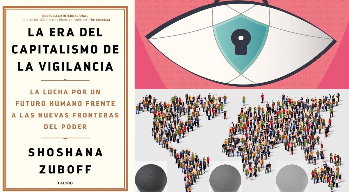 MaribelCL's tweet photo. El libro analiza los procesos y mecanismos de lo que Shoshana Zudoff denomina la Era del Capitalismo de la Vigilancia, en la forma de una colosal arquitectura global de modificación de conducta que amenaza con transfigurar la naturaleza humana en el s. XXI. Recomiendo su lectura. https://t.co/XeMw511RQo