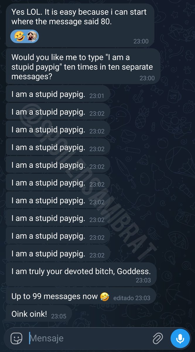 spoiledsamibrat's tweet photo. I love the sound of his wallet draining with every single 'Oink oink'. 99 messages and cumpig still begging to spend more on his Goddess. Absolute financial devotion looks like this. 🖤 https://t.co/2TnVemCmlm