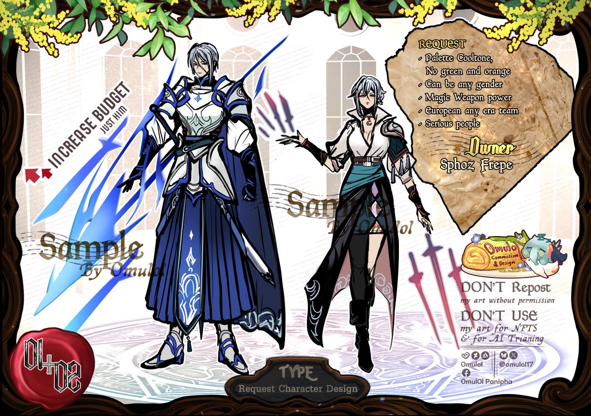 omulol17's tweet photo. Random design by your theme adopt 01 #commision
ด้นสดงานดีไซน์ที่เปิดรับ 01

#art #digitalart #omulol #characterdesign #dnd #dndcharacter #customdesign #commissionth #commissionTH #Commission #คอมมิชชั่น #adopt #adoptable #fantasy #characterconcept https://t.co/FbREZjdd8Z