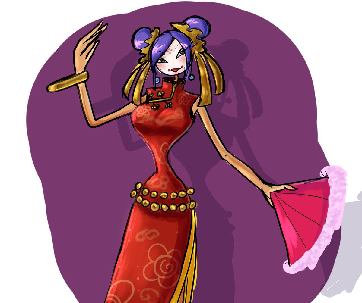 SnowestFalls's tweet photo. Yun-Ro from Great Hits PS1 sketch (rendering practice) https://t.co/U919He4chr