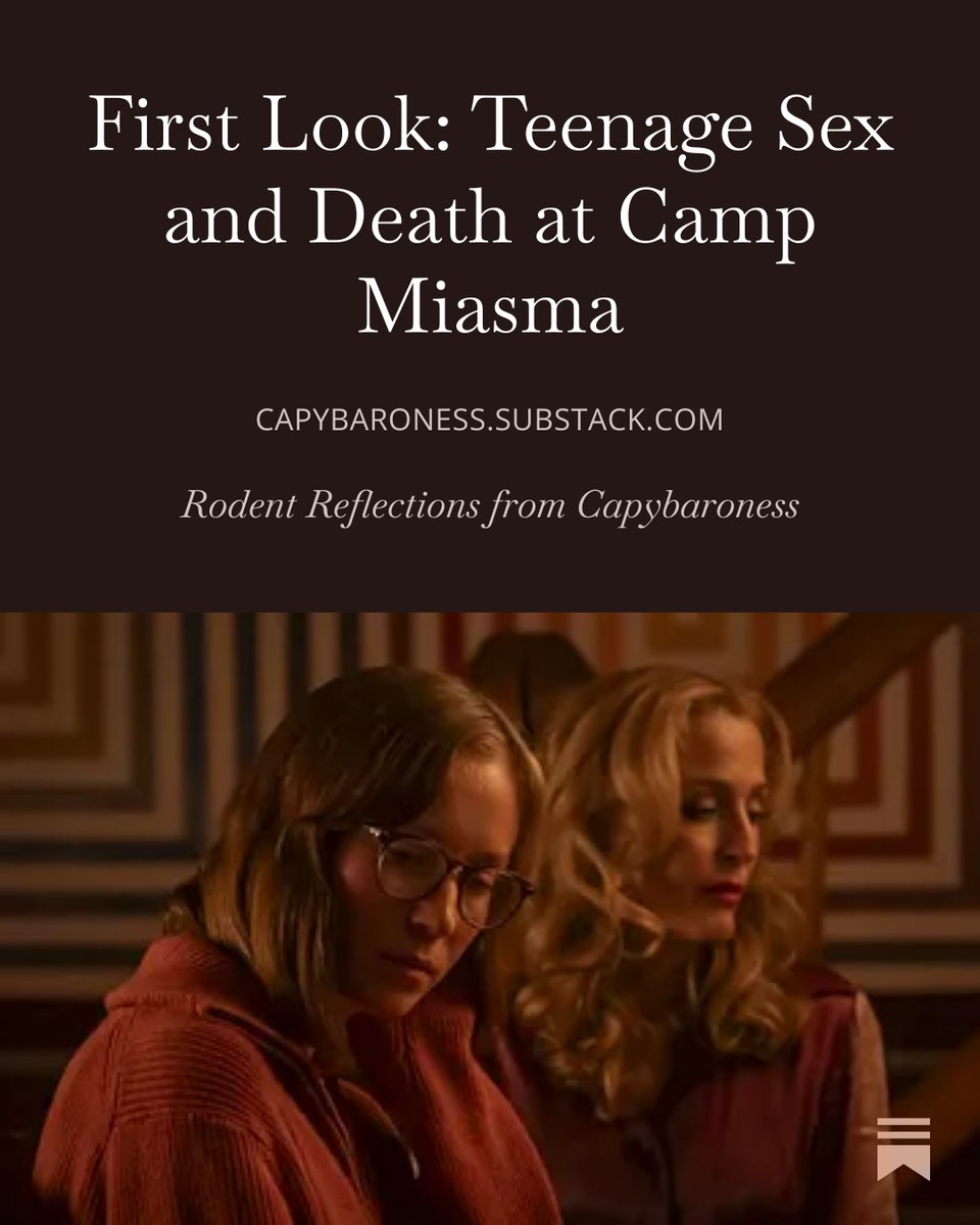 capybaroness's tweet photo. my free first look review of Jane Schoenbrun’s heady, sexy, utterly beguiling new film Teenage Sex and Death at Camp Miasma is up now! https://t.co/lhepRgRA5q https://t.co/1uHs7Ma4AD