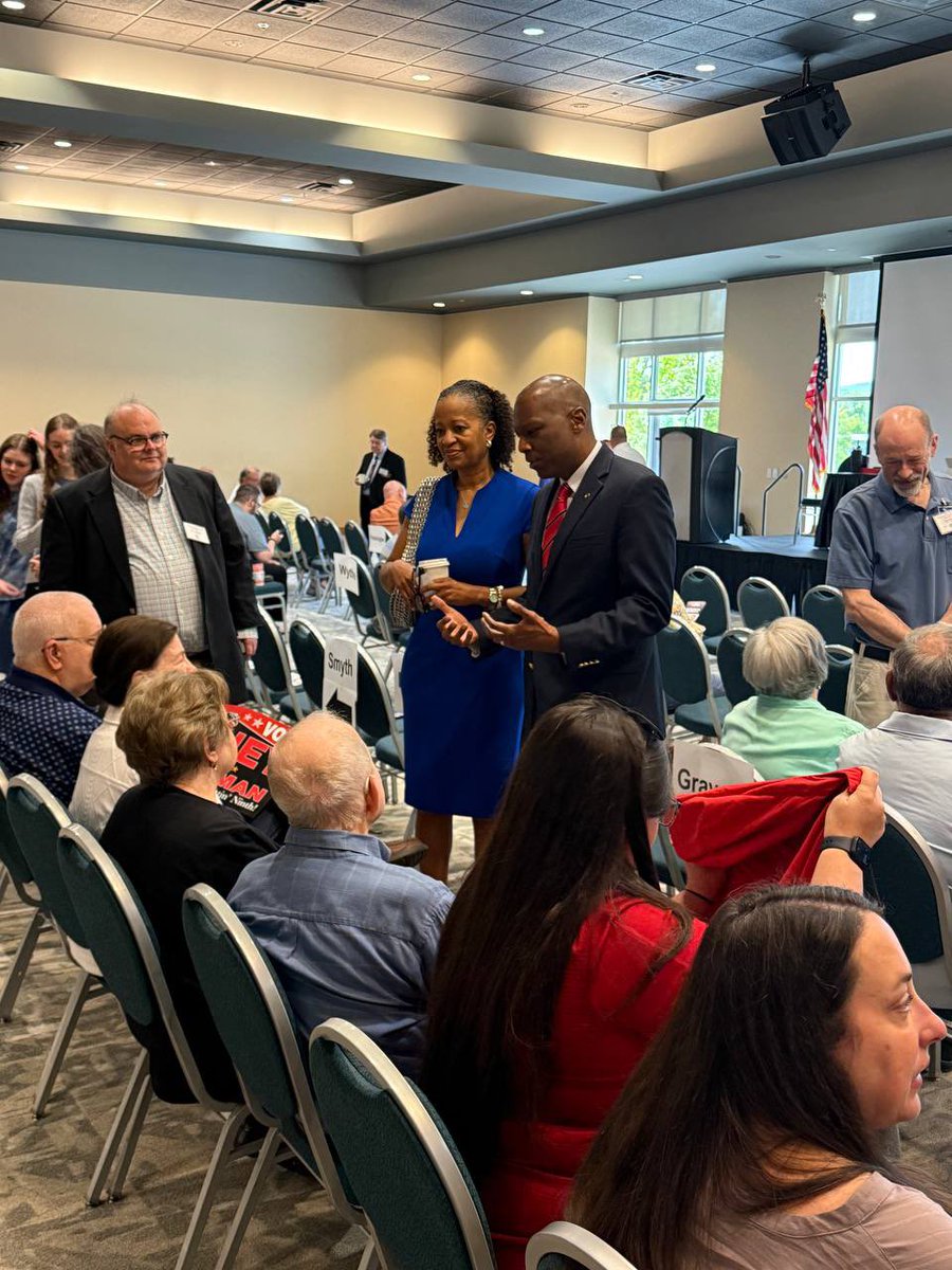 WilliamsforVA's tweet photo. Virginia conservatives are ready to win! Grateful to earn the top spot in today’s Ninth District GOP Convention straw poll for U.S. Senate.

Congrats to new Chairman @TylerStarnesVA. Let’s get to work! 💪 https://t.co/UFpU2GUnbh