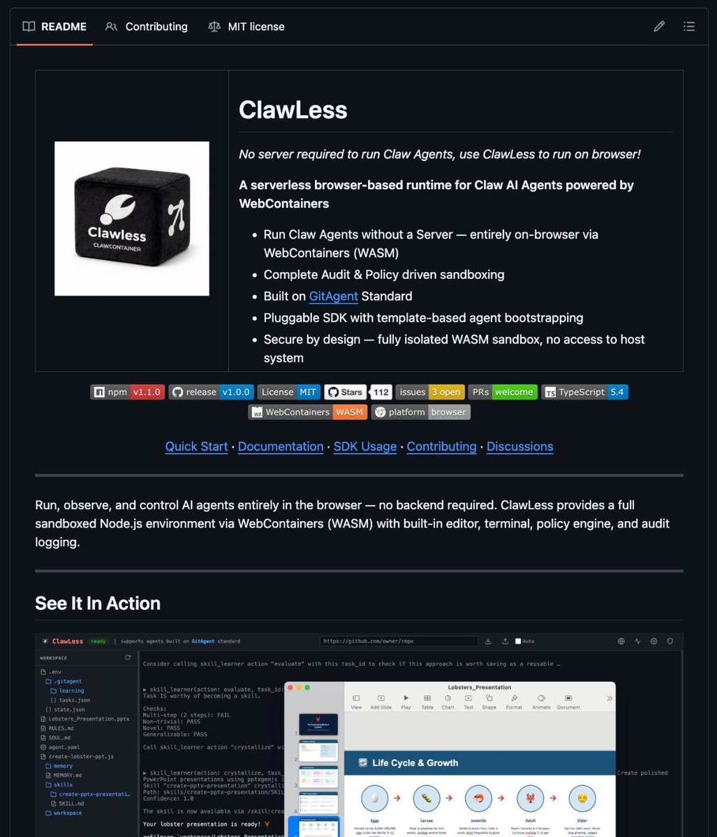 InduTripat82427's tweet photo. 10 Best open source repos to try this weekend:

1. Clawless: https://t.co/xLhiaPP95E

2. Paperclip: https://t.co/8rW1kuzIze

3. TimesFM:
https://t.co/YR3Py8oxS2

4. Lark CLI:
https://t.co/JJus6vD50y

5. ST3GG:
https://t.co/sO91vQBHmQ

6. OpenClaude:
https://t.co/i8Buuw4r8u

7. Agent Orchestrator:
https://t.co/svPxDx1tcV

8. MiroFish:
https://t.co/qgpDUeAm43

9. Hermes Agent:
https://t.co/9HBMVWnYQx

10. Oh my claudecode:
https://t.co/VqL897Trdh