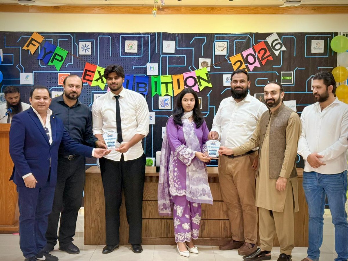 TwinSpiderTech's tweet photo. TwinSpider attended FYP Exhibition 2026 hosted by SES @ UOG. Judged amazing projects accomplished by fresh talent.
Provided industrial insights, offered facilitation &amp; assistance to deploy real world solutions.

#techinnovation #realworldSolutions #fyp https://t.co/TGzfa7kqxR