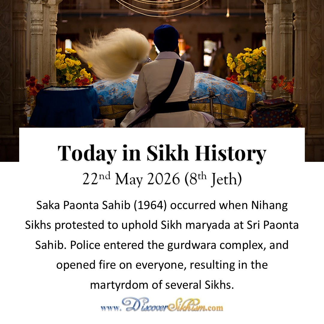DiscoverSikhism's tweet photo. #Sikh #SikhHistory #FaithAndCourage #KhalsaSpirit #NeverForget   #SikhMartyrs #SakaPaontaSahib https://t.co/pCvfpgZEVm