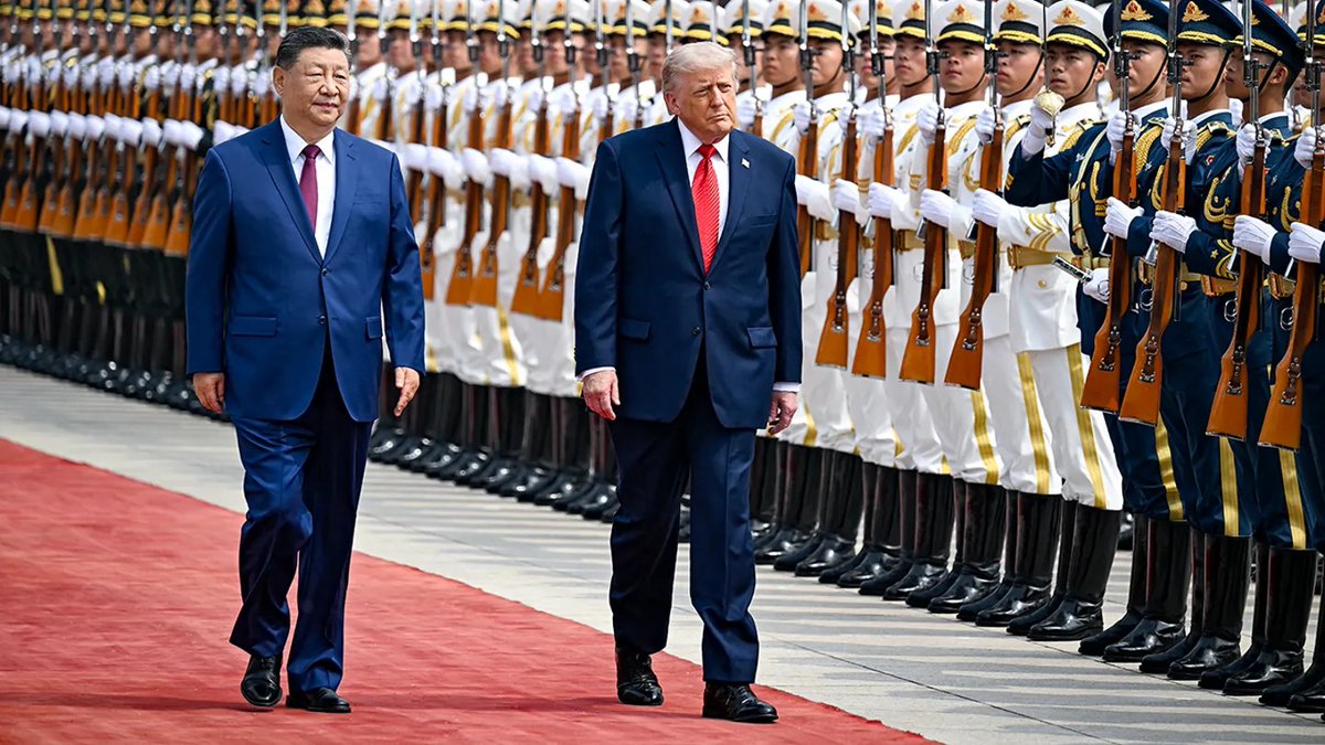 MarioNawfal's tweet photo. 🇺🇸🇨🇳 Trump flew to Beijing holding all the cards.

First U.S. presidential visit to China since 2017. Iran, trade, Taiwan all on the table. China offered to help with Iran negotiations. Trump left calling it a great trip. Hoover Institution scholar Victor Davis Hanson said the leverage was never in question.

"All the data show that the cards are in Donald Trump's hands. He has all the cards in his hand, and they don't have any."

Hanson's case: the U.S. controls its own energy, leads in AI, and has kept China out of the Western Hemisphere. China is shrinking demographically, hooked on foreign oil, and needs U.S. buyers to stay afloat. He's seen this before, the Soviet Union and Japan both looked unstoppable until they weren't. He puts China in that line.

Taiwan stayed unresolved. Trump said he's not fighting a war 9,500 miles away. Hanson says that doesn't mean Taiwan is getting left behind.

"They want stuff from us, and we don't need stuff from them."

China called the meeting and asked for favors. That's Hanson's whole point.

Source: Fox News