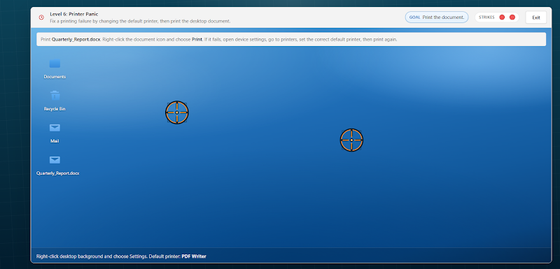 InOneProjects's tweet photo. Cursor Hunter @JPSMDEV:

Silly idea but totally synergized and works. You try to do basic desktop tasks without your cursor being hunted. I'm in awe of the creativity of some of these games, but am reminded that just because we CAN doesn't mean we SHOULD lol https://t.co/CRcJLstKIw